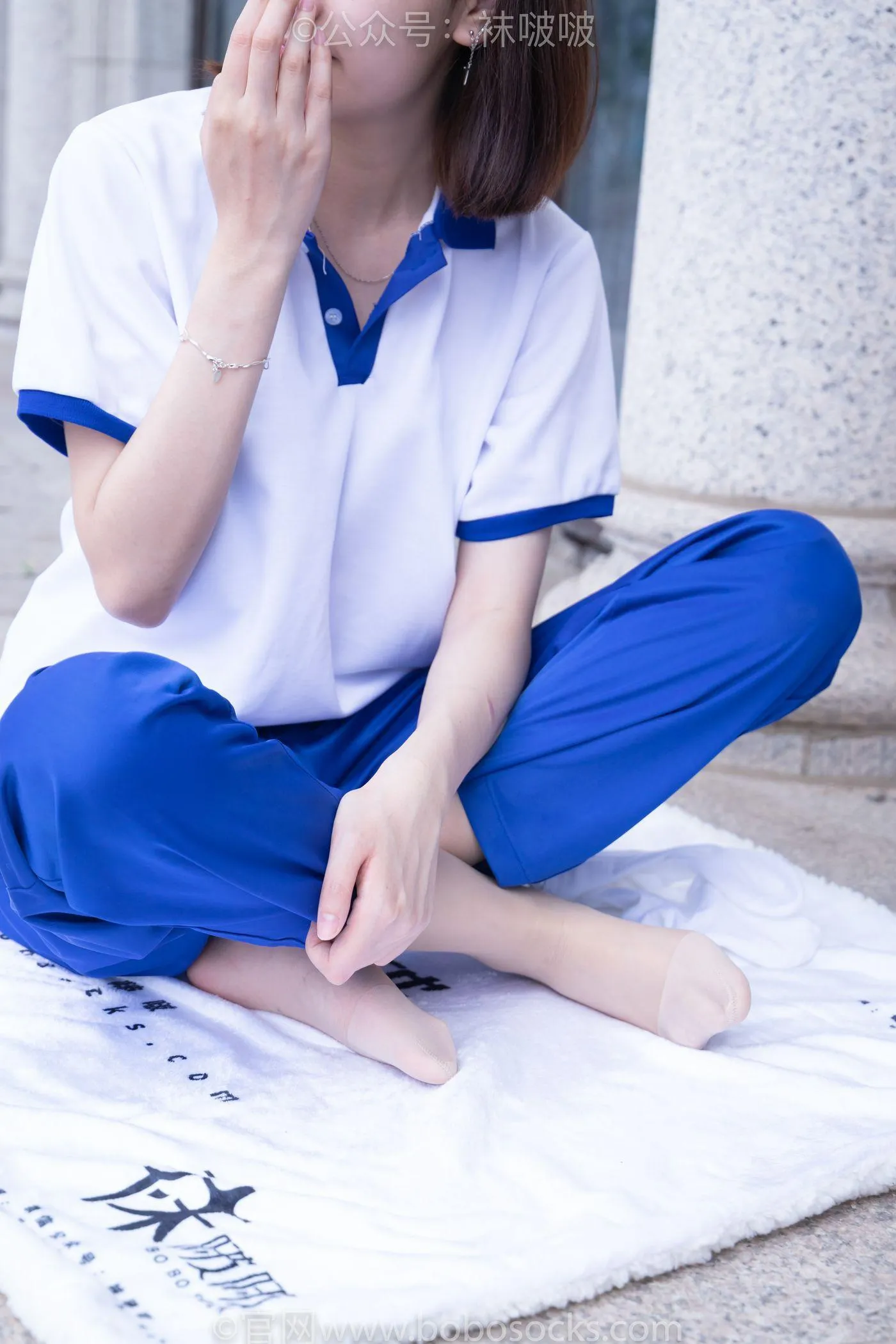 [BoBoSocks袜啵啵]NO.022 小甜豆-校服、贝壳头、白棉袜、肉丝 [140P]插图2